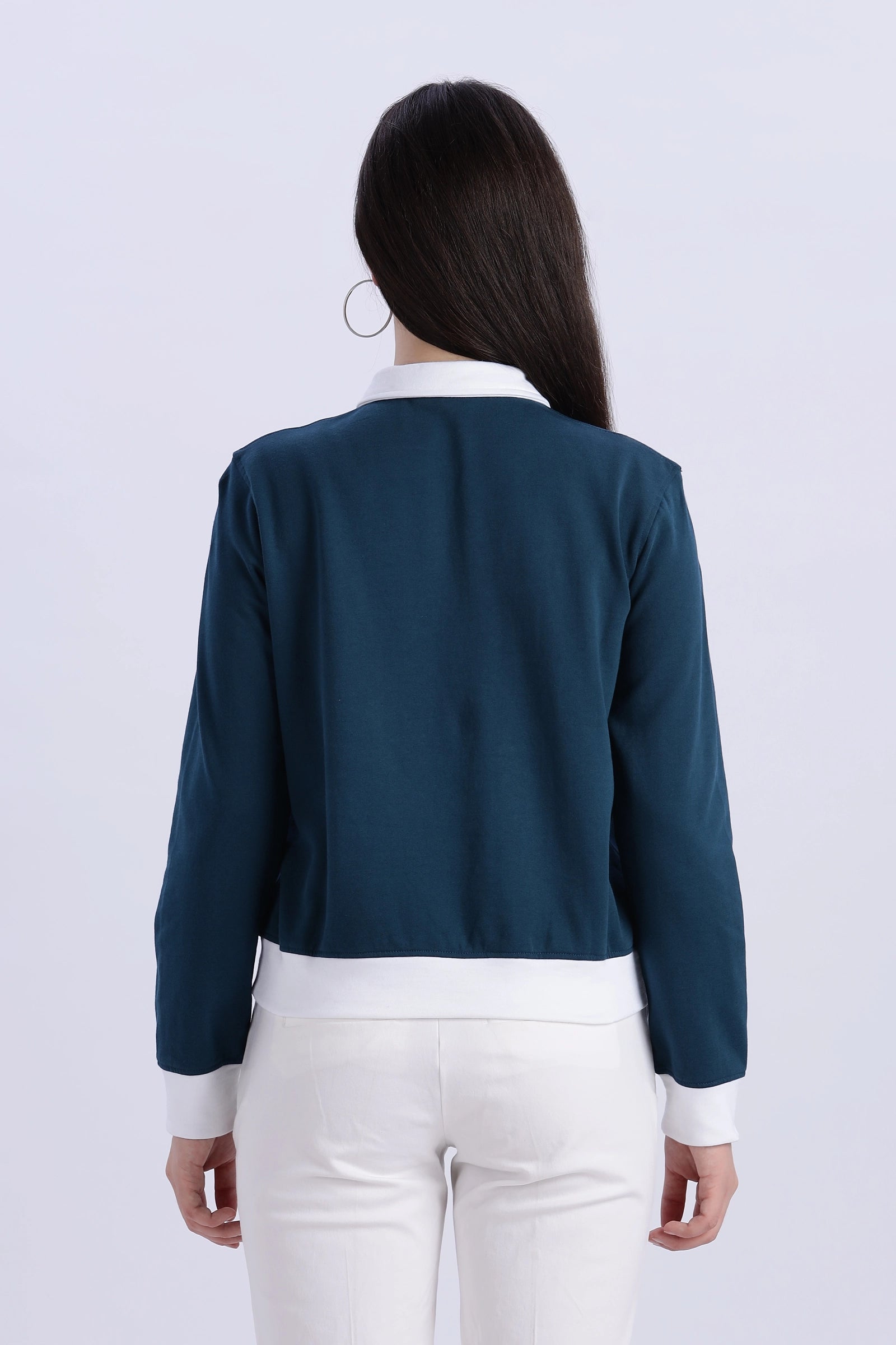 Blush Polo Zip Sweatshirt