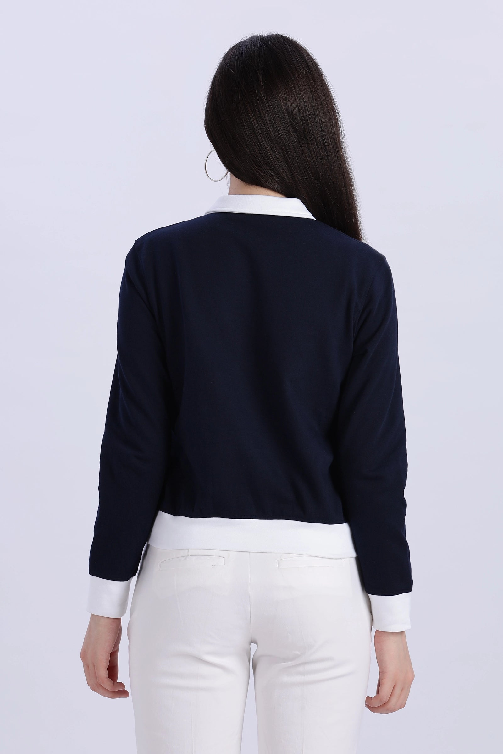 Blush Polo Zip Sweatshirt