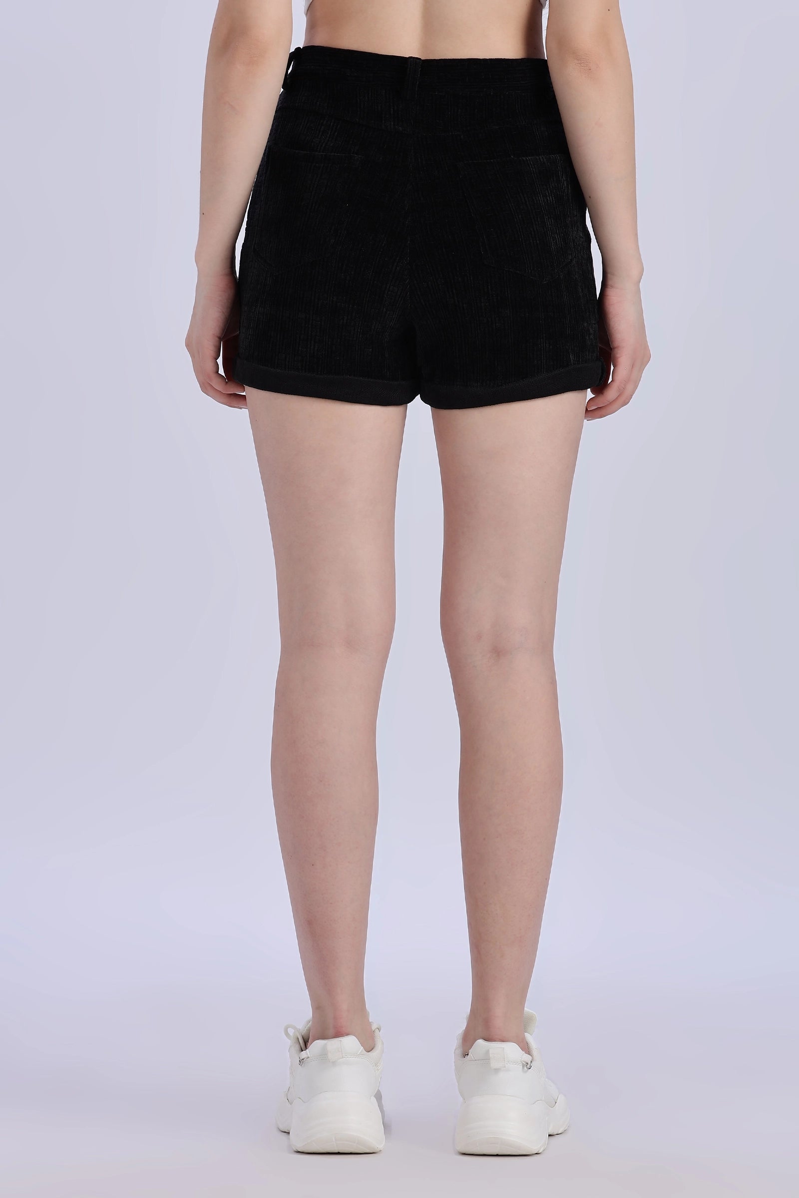 Corduroy High Waist Shorts