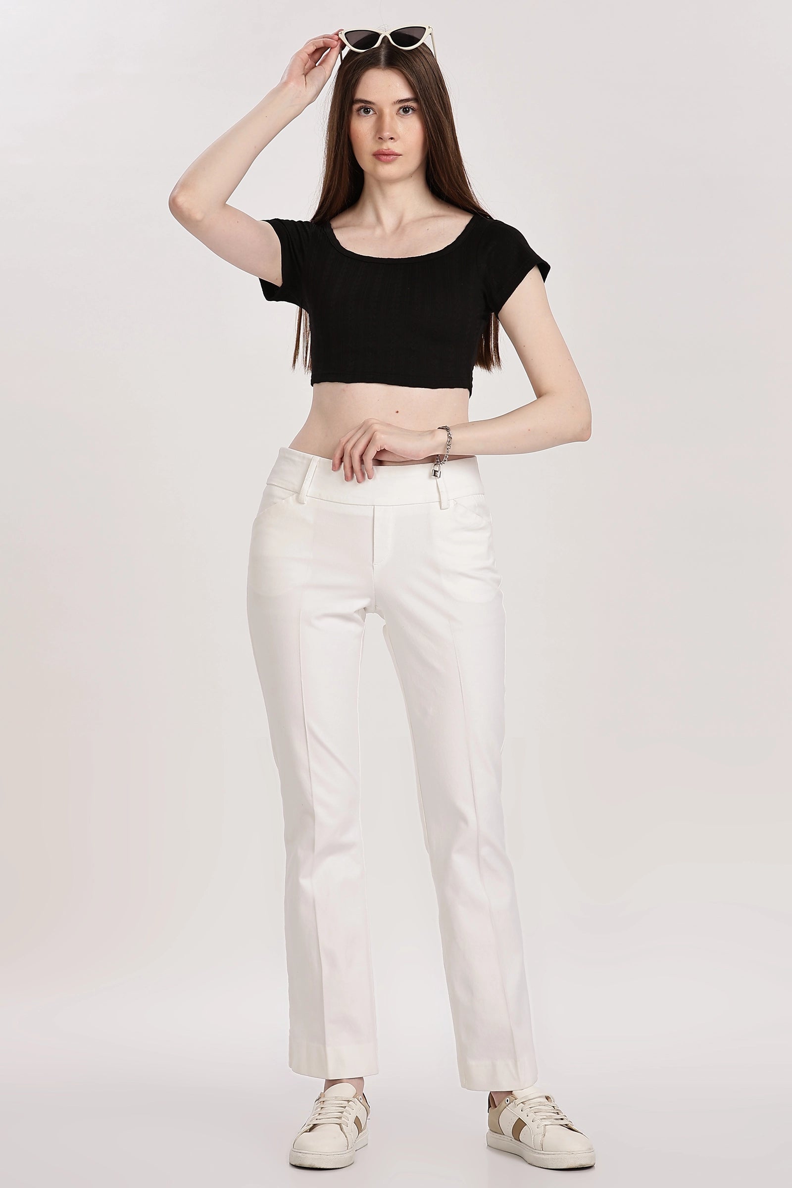 Textured Serenity Crop Blouse