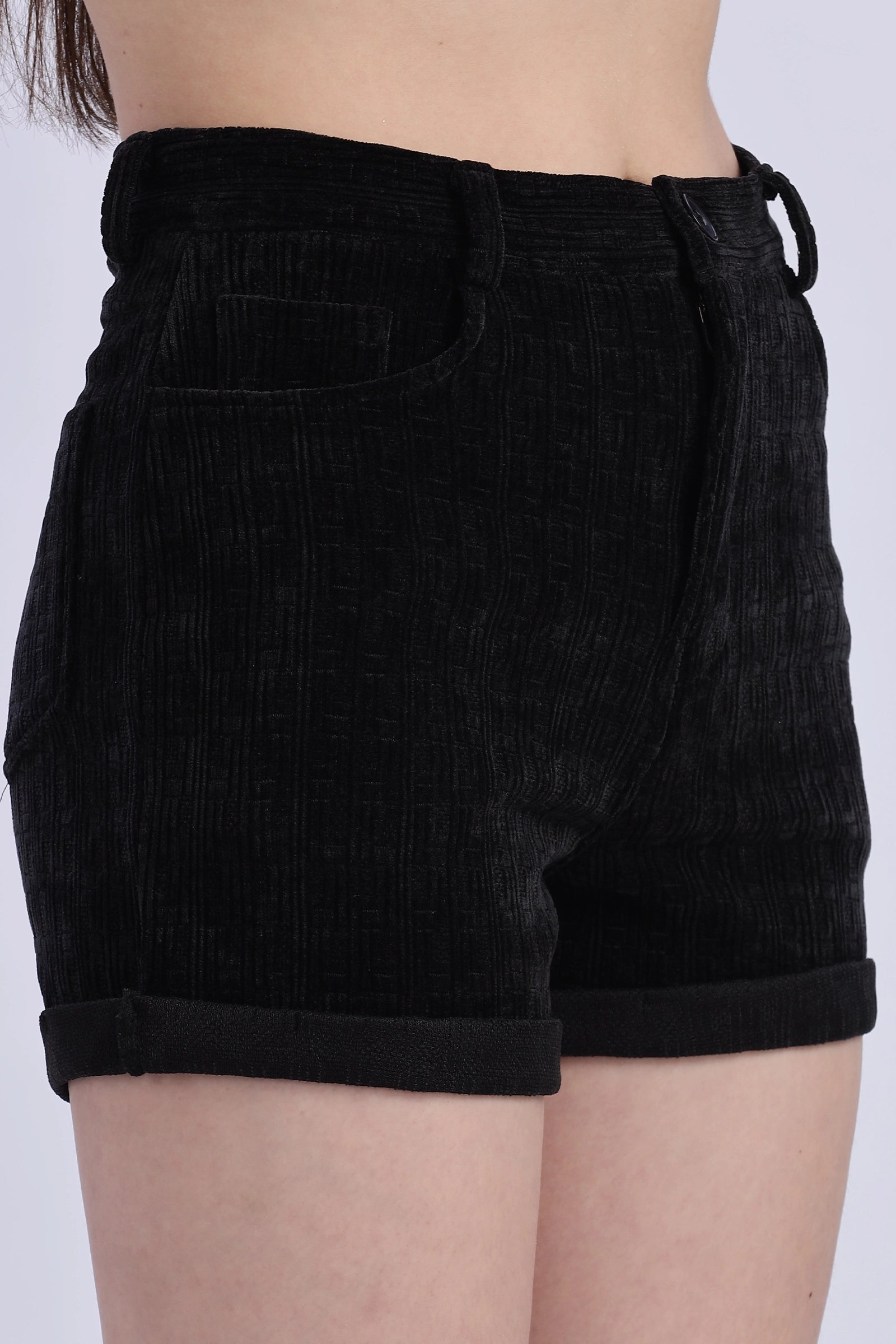 Corduroy High Waist Shorts